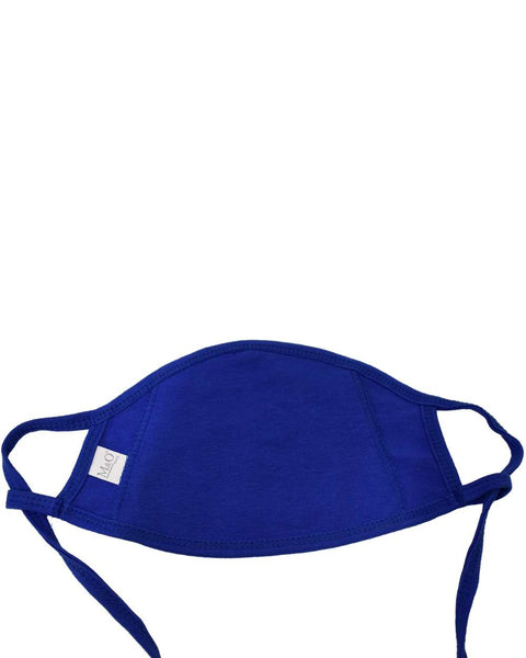 100% Cotton Antimicrobial Triple Layer Adjustable Mask - Blue