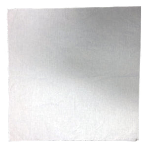 27" X 27" Cotton Bandana - White