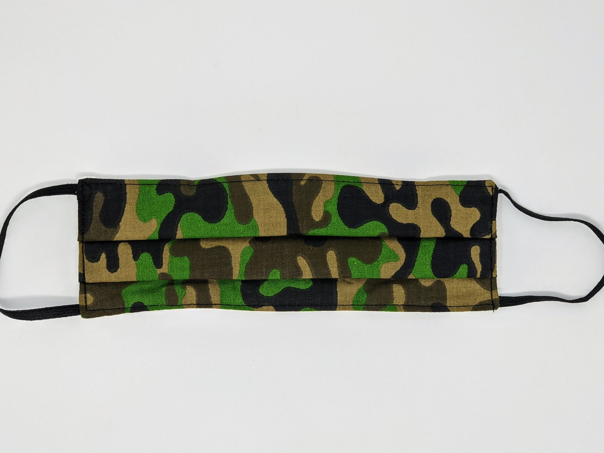 Canadian Made Cotton Mask - Adult, Green Camouflage