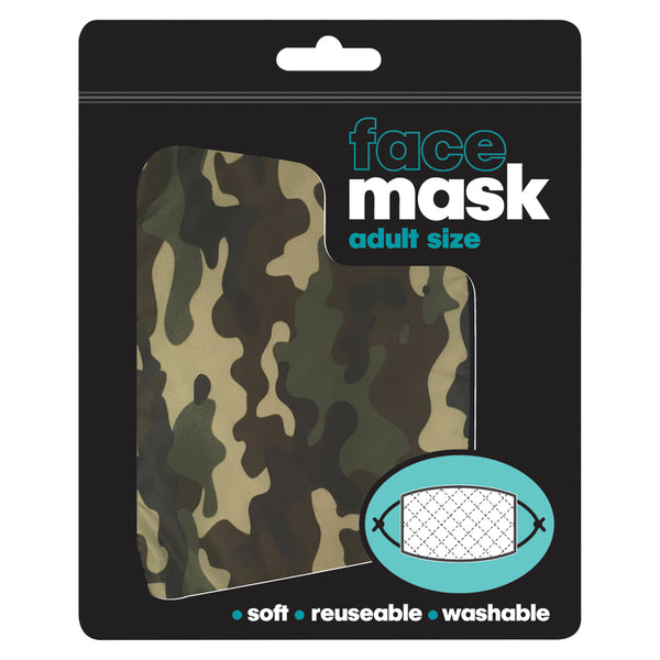 Green Camouflage Adjustable Face Mask