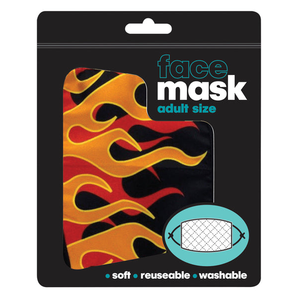 Flame Print,  Adjustable Face Mask