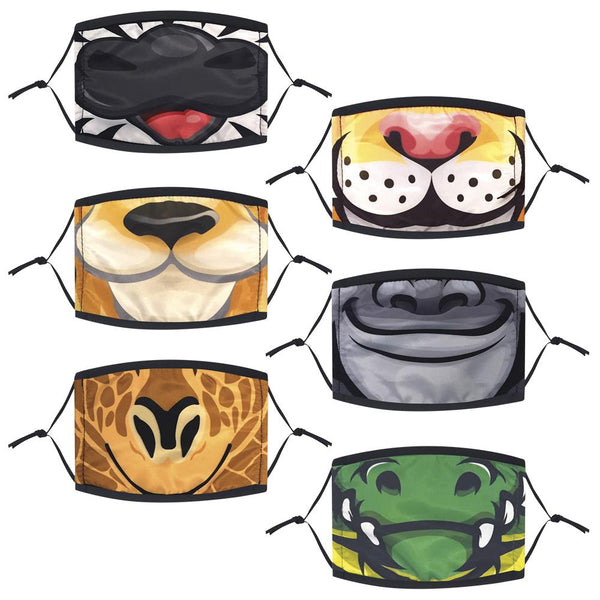 Zoo Animals Face Mask, Child (Pack of 6)