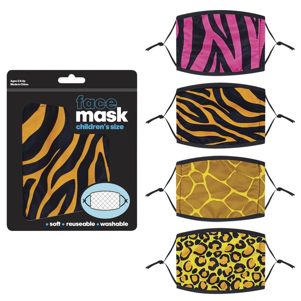 Safari Print Face Mask, Child (Pack of 4)