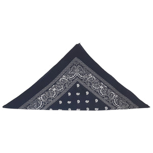 Navy Blue Paisley Bandana