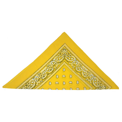 Yellow Paisley Bandana